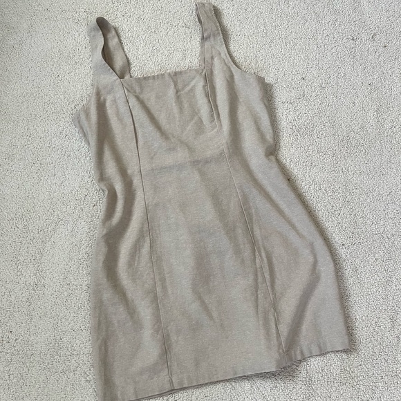 Old Navy Dresses & Skirts - Old Navy Light Beige Linen summer neutral mini dress XL